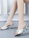 Zapatos de tacón alto con lazo informales, 2023 para mujer