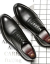 Zapatos formales italianos de vestir, de cuero genuino para hombre