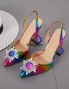 Zapatos de tacón alto para Mujer, calzado de tacón y arcoíris