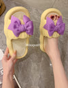 Zapatillas de suela gruesa con lazo de diseñador para mujer