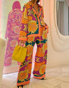 pantalones de estilo étnico para mujer, conjunto de 2 piezas
