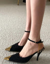 Zapatos de tacón de aguja con hebilla para mujer