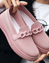Zapatos planos de punto elástico de malla transpirable  para mujer