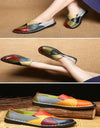 Zapatos planos de cuero hechos a mano para mujer